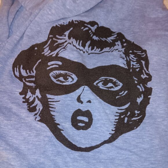 Retro Babe Super Hero Cool Vintage Chick Blue Scarf - Picture 3 of 3